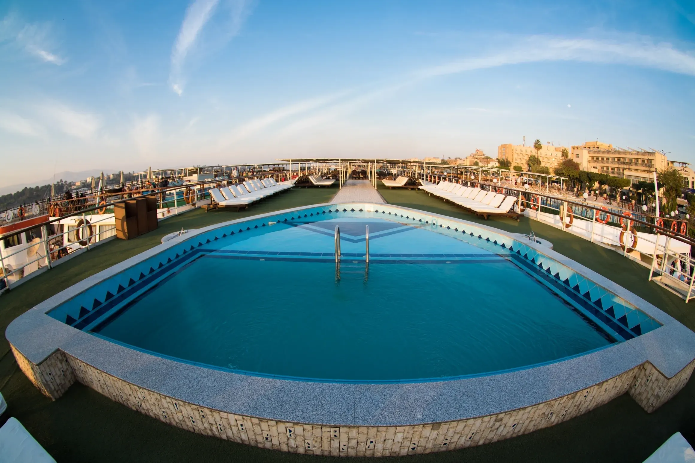 Sun deck of the Princess Sarah II Nile Cruise Nile cruise